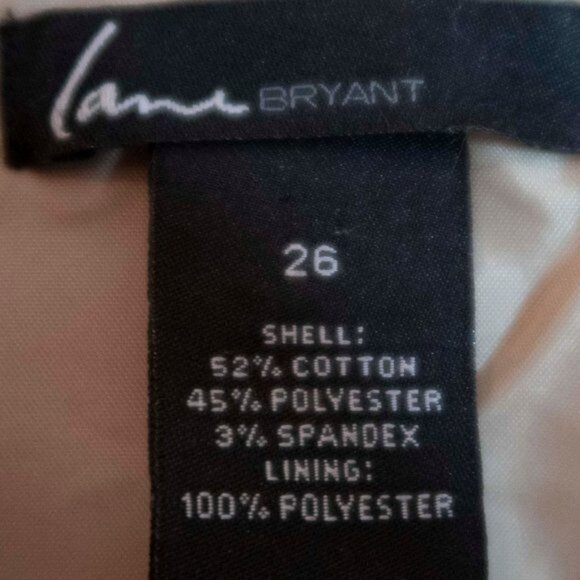 Lane Bryant Tan Womens Blazer Size 26 Cotton Blend Two-Button Closure Profession - Picture 3 of 3